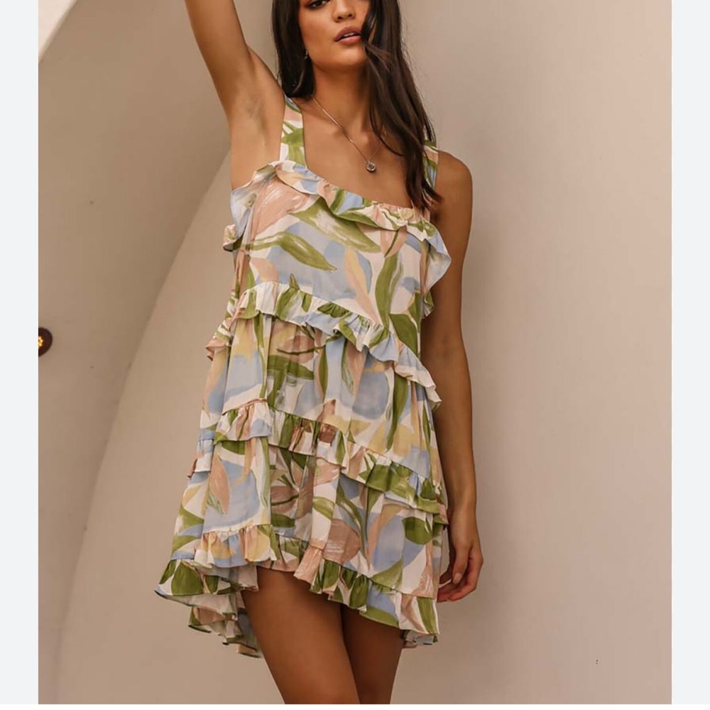 Girl and the sun tiered dress